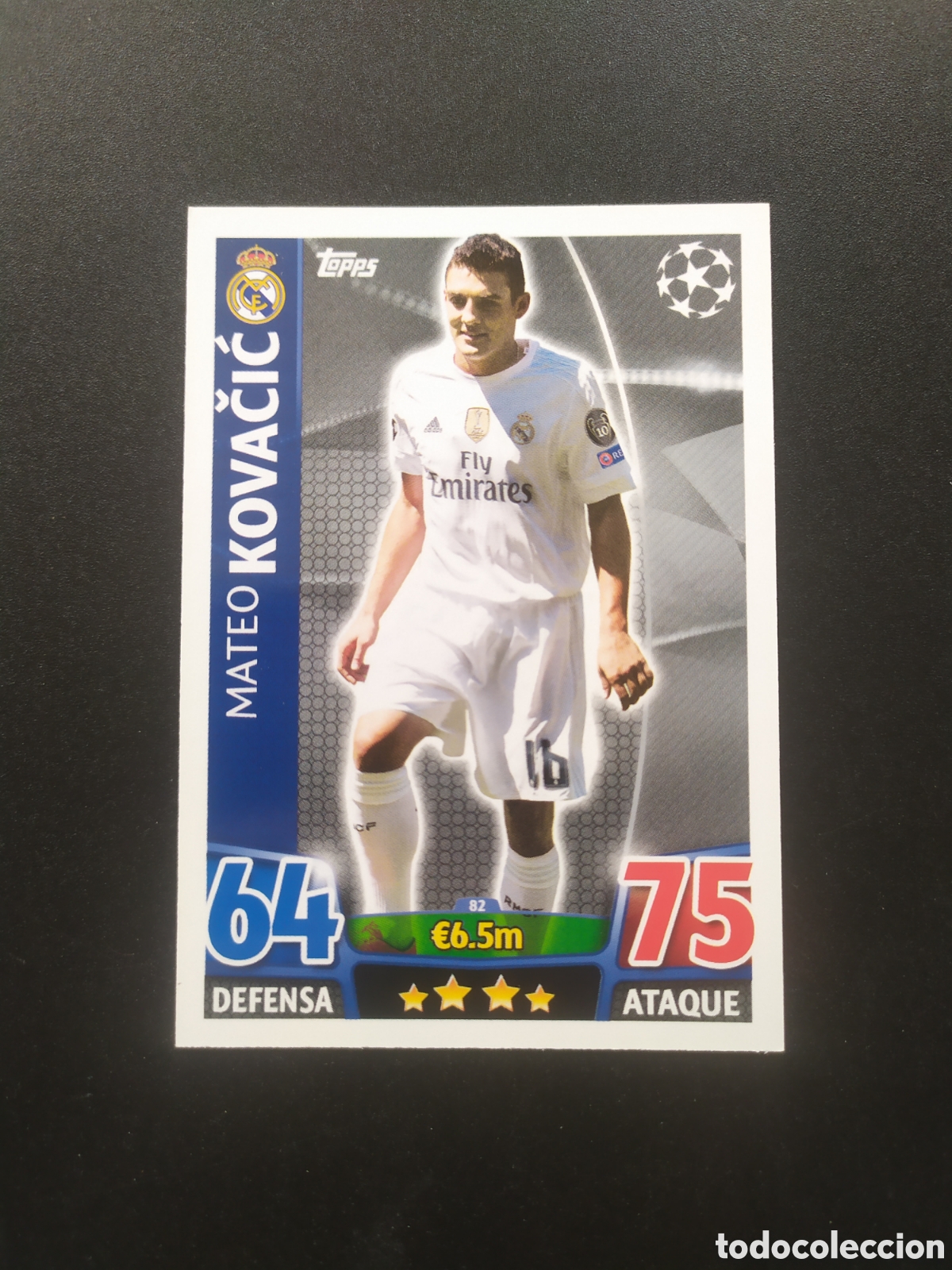 Football Stickers: UEFA Champions match attax topps 2015 2016 15 16 Kovacic n&deg; 82 Real Madrid