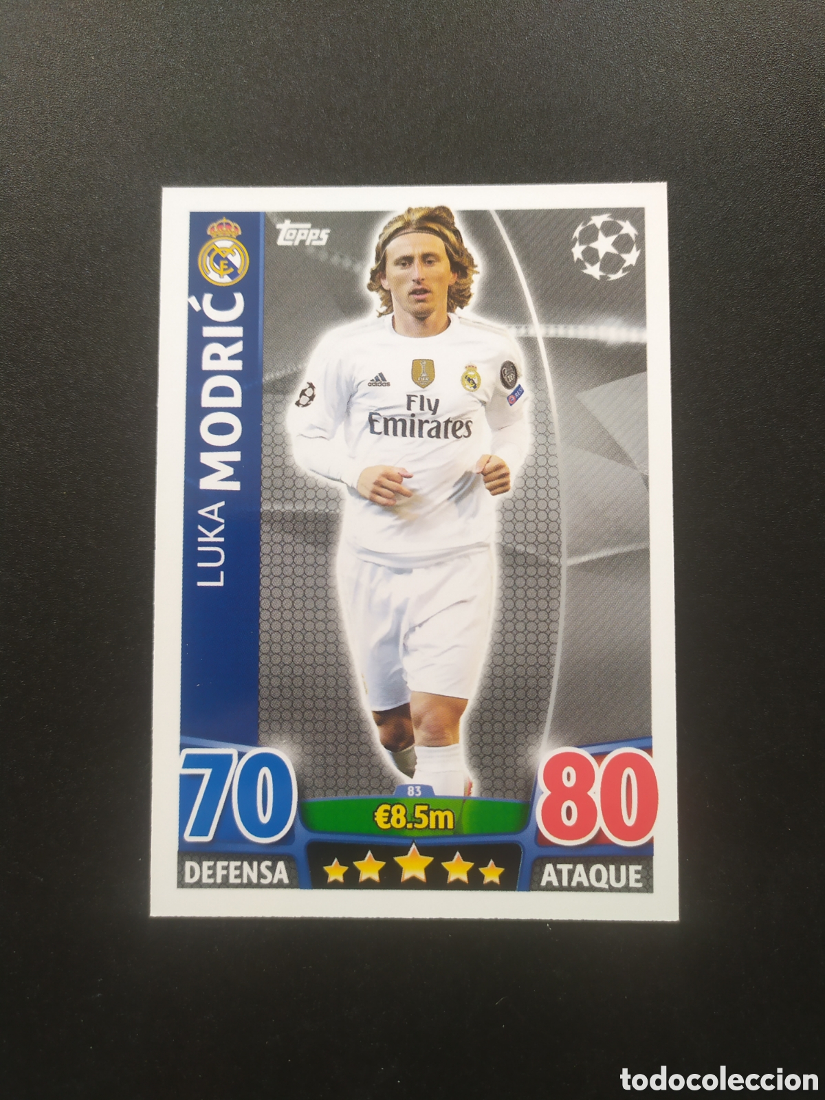 Football Stickers: UEFA Champions match attax topps 2015 2016 15 16 Modric n&deg; 83 Real Madrid