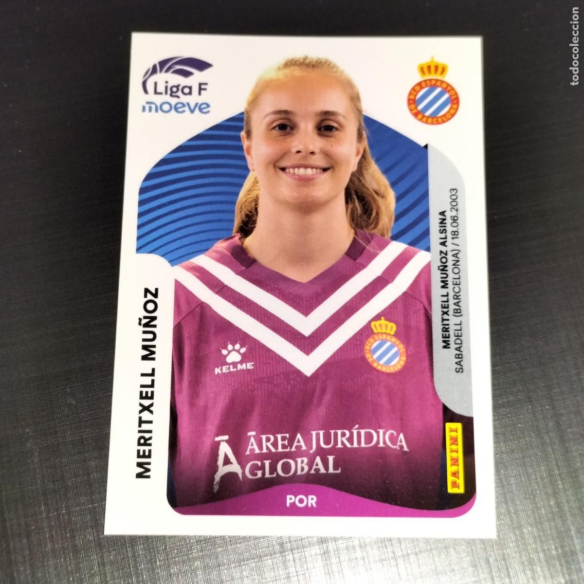Football Stickers: 185 MERITXELL MU&Ntilde;OZ RCD ESPANYOL CROMOS LIGA F MOEVE FEMENINA PANINI 2025 2026 25 26