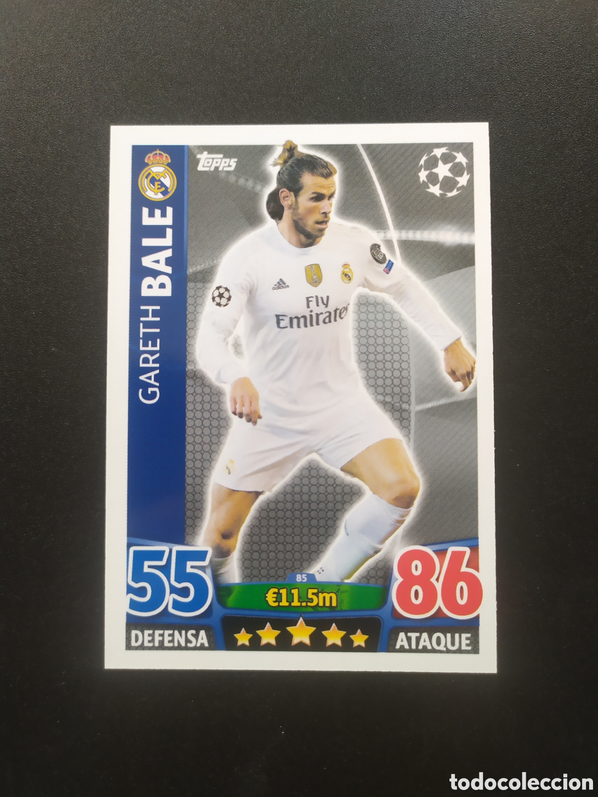 Figurine di Calcio: UEFA Champions match attax topps 2015 2016 15 16 Bale n&deg; 85 Real Madrid