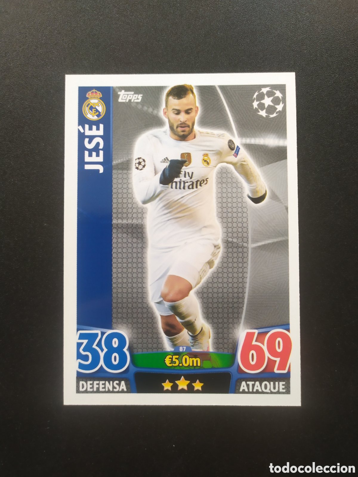 Figurine di Calcio: UEFA Champions match attax topps 2015 2016 15 16 Jese n&deg; 87 Real Madrid
