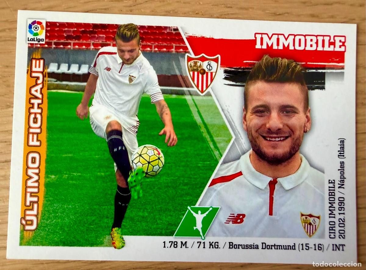 Figurine di Calcio: INMOBILE FICHAJE 18 SEVILLA 15 16 2015 2016 LIGA BBVA EDICIONES ESTE SIN PEGAR STICKER CROMOS