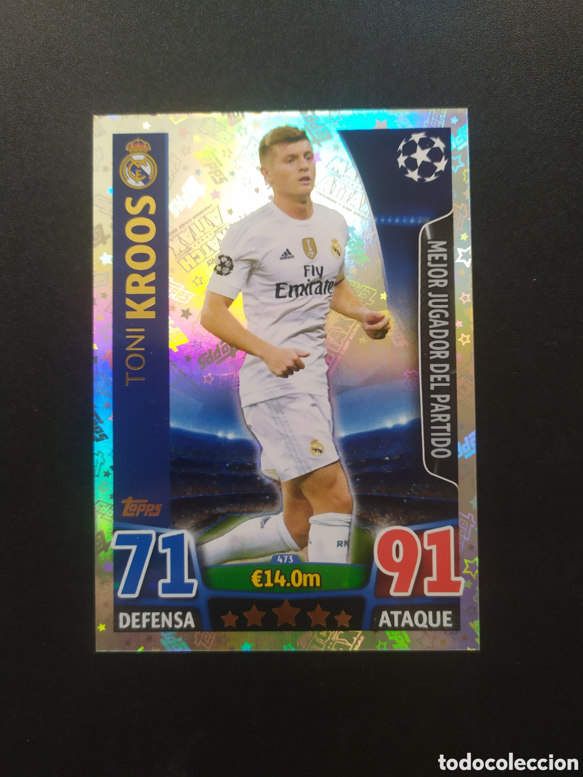 Figurine di Calcio: UEFA Champions match attax topps 2015 2016 15 16 Kroos mejor jugador partido n&deg; 473 Real Madrid