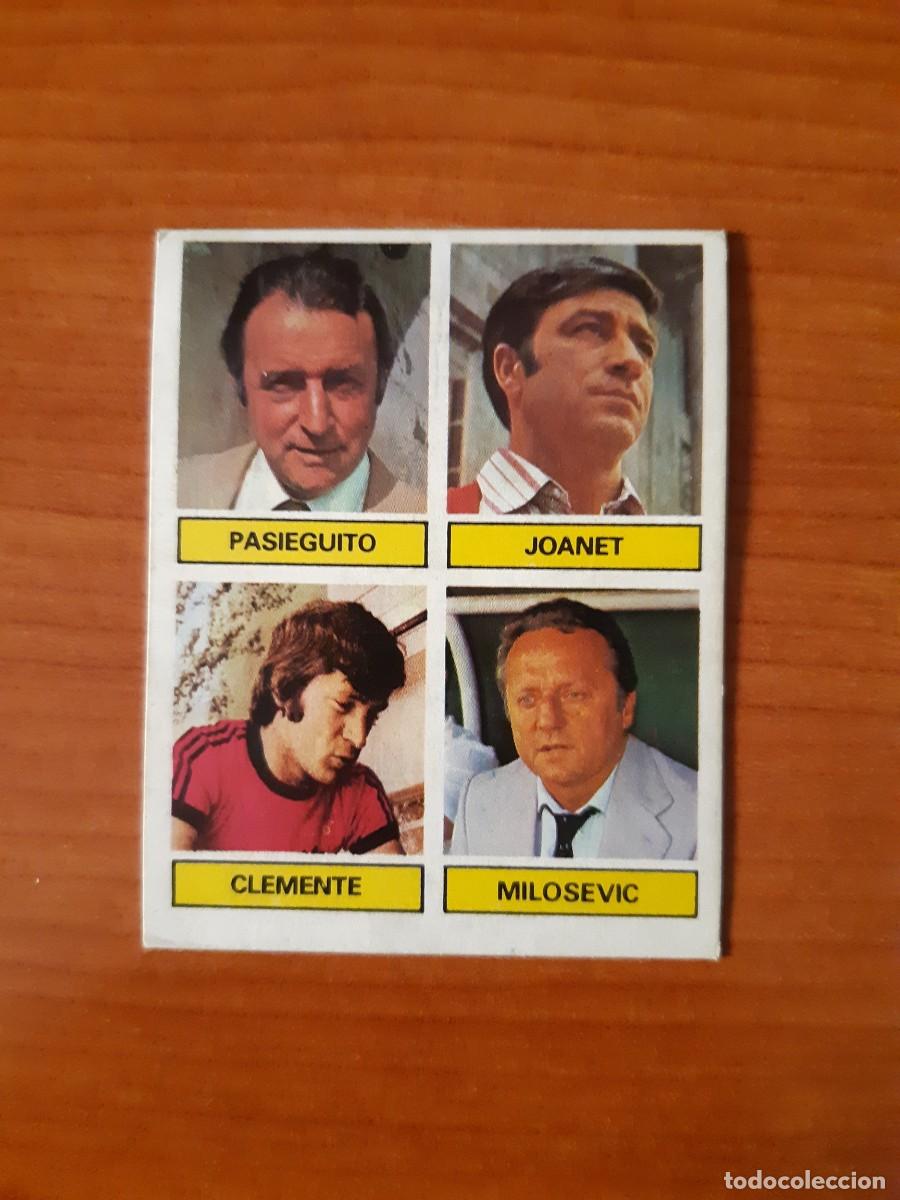 Cromos de f&uacute;tbol: Entrenadores Pasieguito- Joanet- Clemente- Milosevic Liga 81-82 ESTE. Nunca pegado, sin pegar