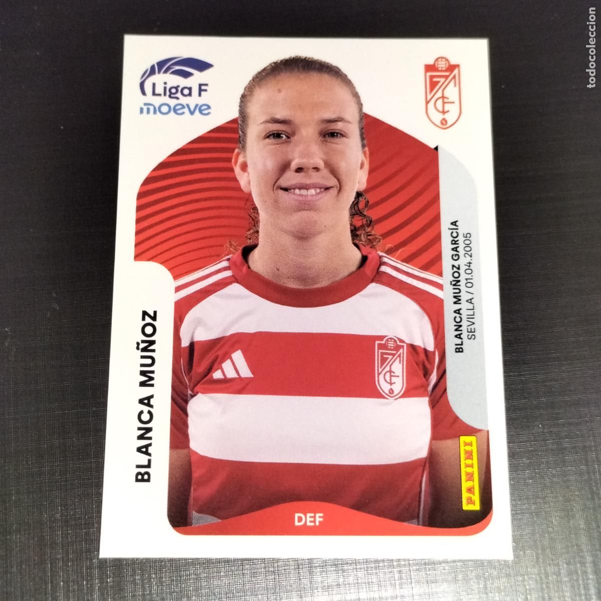 Football Stickers: 206 BLANCA MU&Ntilde;OZ GRANADA CROMOS LIGA F MOEVE FEMENINA PANINI 2025 2026 25 26