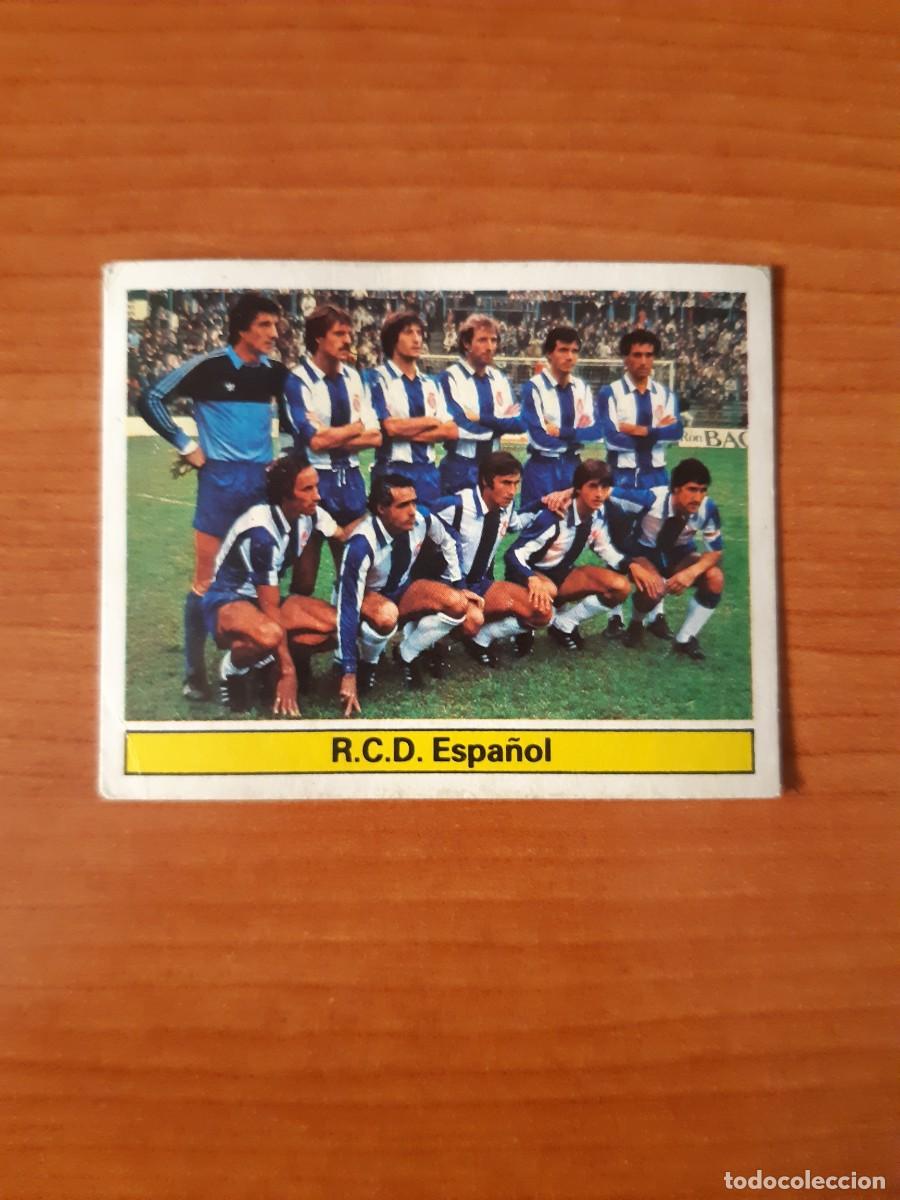 Cromos de f&uacute;tbol: Alineaci&oacute;n RCD Espa&ntilde;ol Liga 81-82 ESTE. Nunca pegado, sin pegar