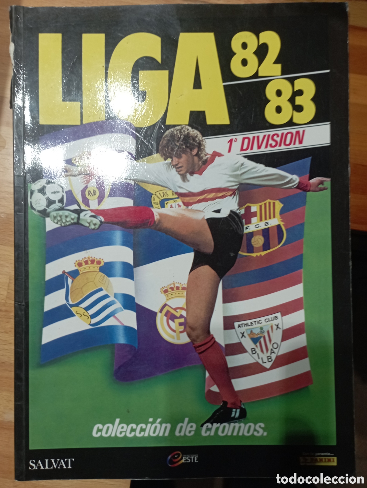 Cromos de f&uacute;tbol: Lote 4 &Aacute;lbumes DEFECTUOSOS facsimil Ed Este. Cromos inolvidables Ed Salvat 1982/83, 2002/03, 1990/91