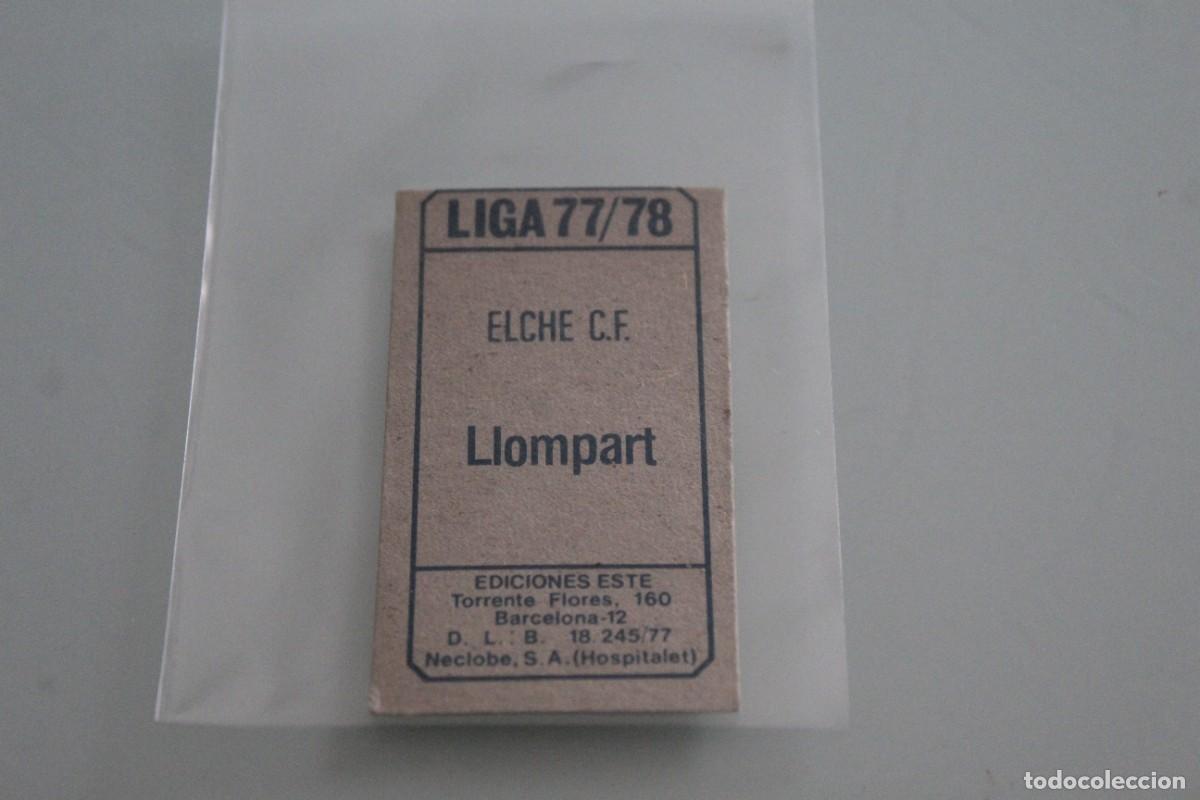 Cromos de f&uacute;tbol: ESTE 77 78 LLOMPART SIN PEGAR - Foto 2