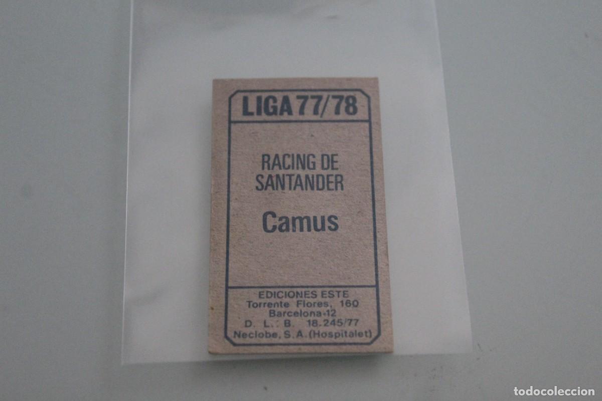 Cromos de f&uacute;tbol: ESTE 77 78 CAMUS SIN PEGAR - Foto 2