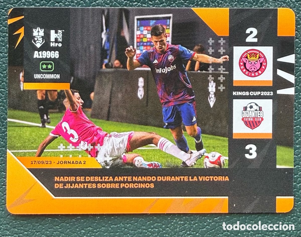 Cromos de Futebol: A19966 NADIR LOUAH PORCINOS FC MOMENTOS CLAVE FICHA ALBUM KINGS LEAGUE INFOJOBS 2024 KOLEX