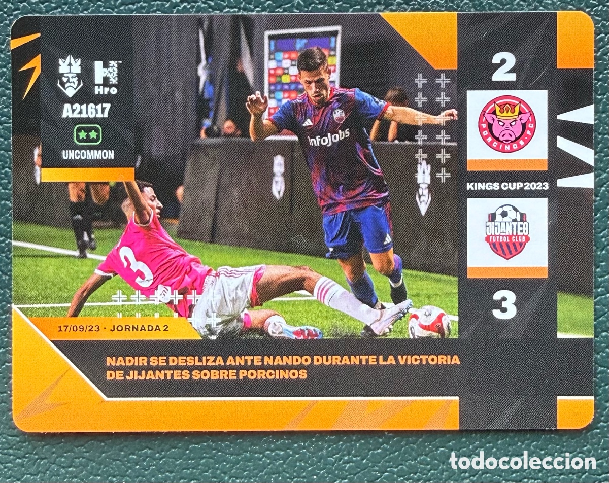 Cromos de Futebol: A21617 NADIR LOUAH PORCINOS FC MOMENTOS CLAVE FICHA ALBUM KINGS LEAGUE INFOJOBS 2024 KOLEX