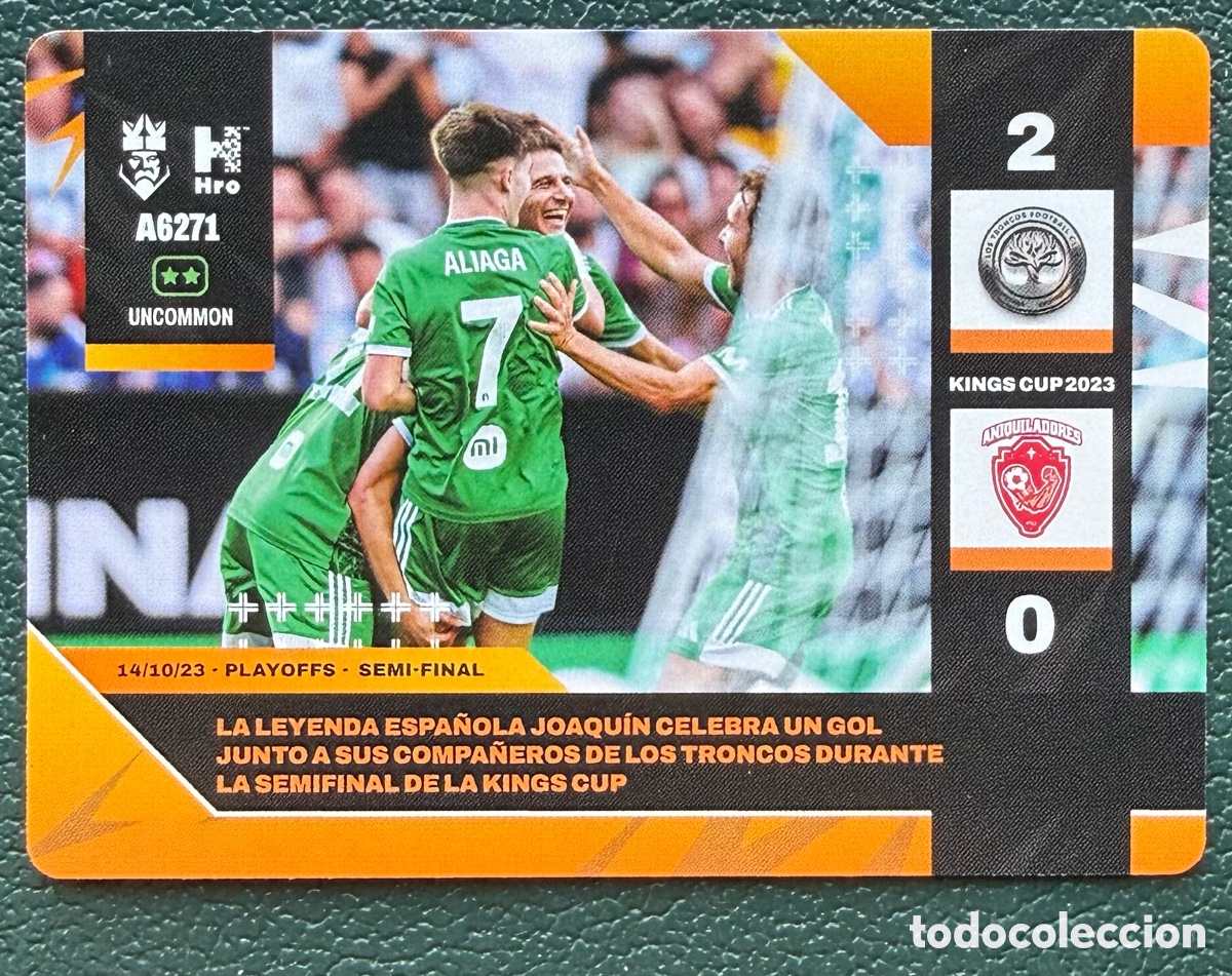 Cromos de f&uacute;tbol: A6271 JOAQUIN LOS TRONCOS FC MOMENTOS CLAVE FICHA ALBUM KINGS LEAGUE INFOJOBS 2024 KOLEX