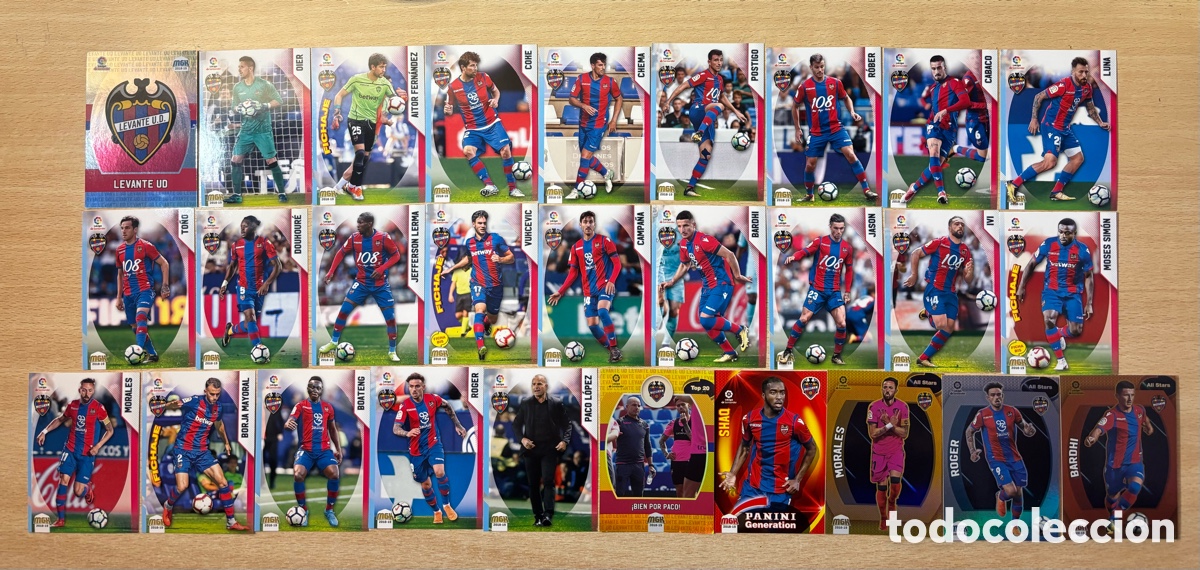 Cromos de f&uacute;tbol: 28 cromos Levante UD Megacracks 2018-19 con fichajes y All Stars