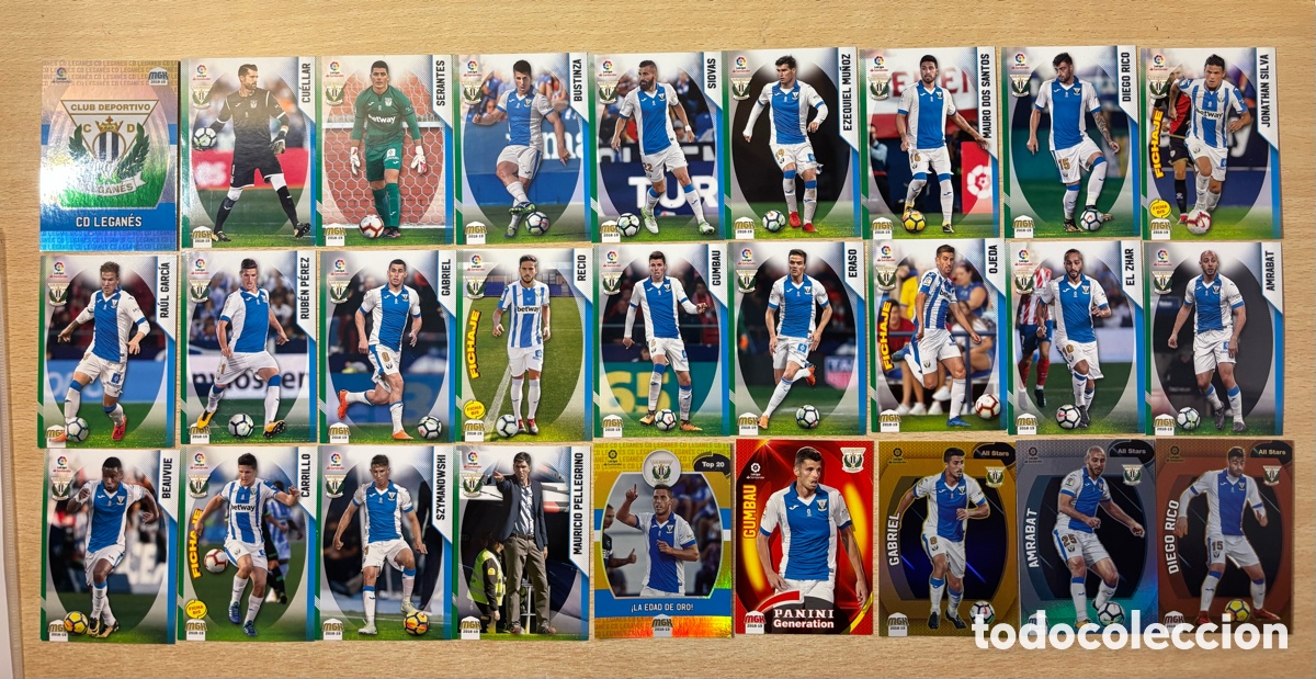 Cromos de f&uacute;tbol: 27 cromos CD Legan&eacute;s Megacracks 2018-19 con fichajes y All Stars