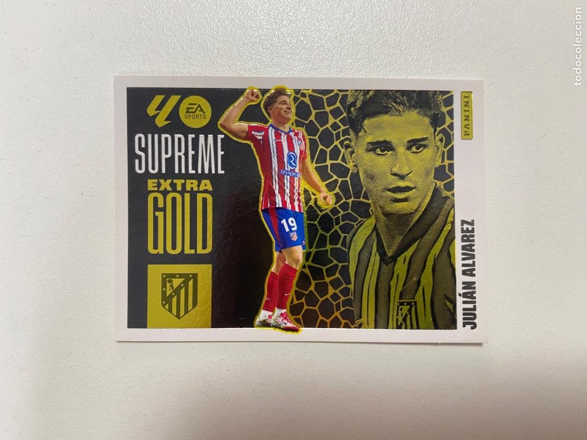 Cromos de f&uacute;tbol: LALIGA ESTE 2025 2026 EA SPORTS 25 26 PANINI EXTRA GOLD JULI&Aacute;N &Aacute;LVAREZ