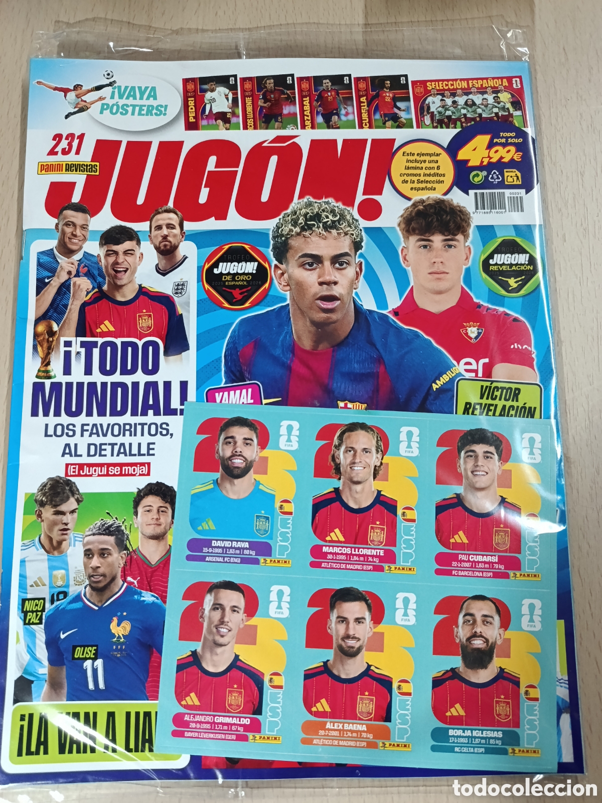 Cromos de f&uacute;tbol: REVISTA JUGON 231 MUNDIAL 2026 NUEVA PRECINTADA PANINI