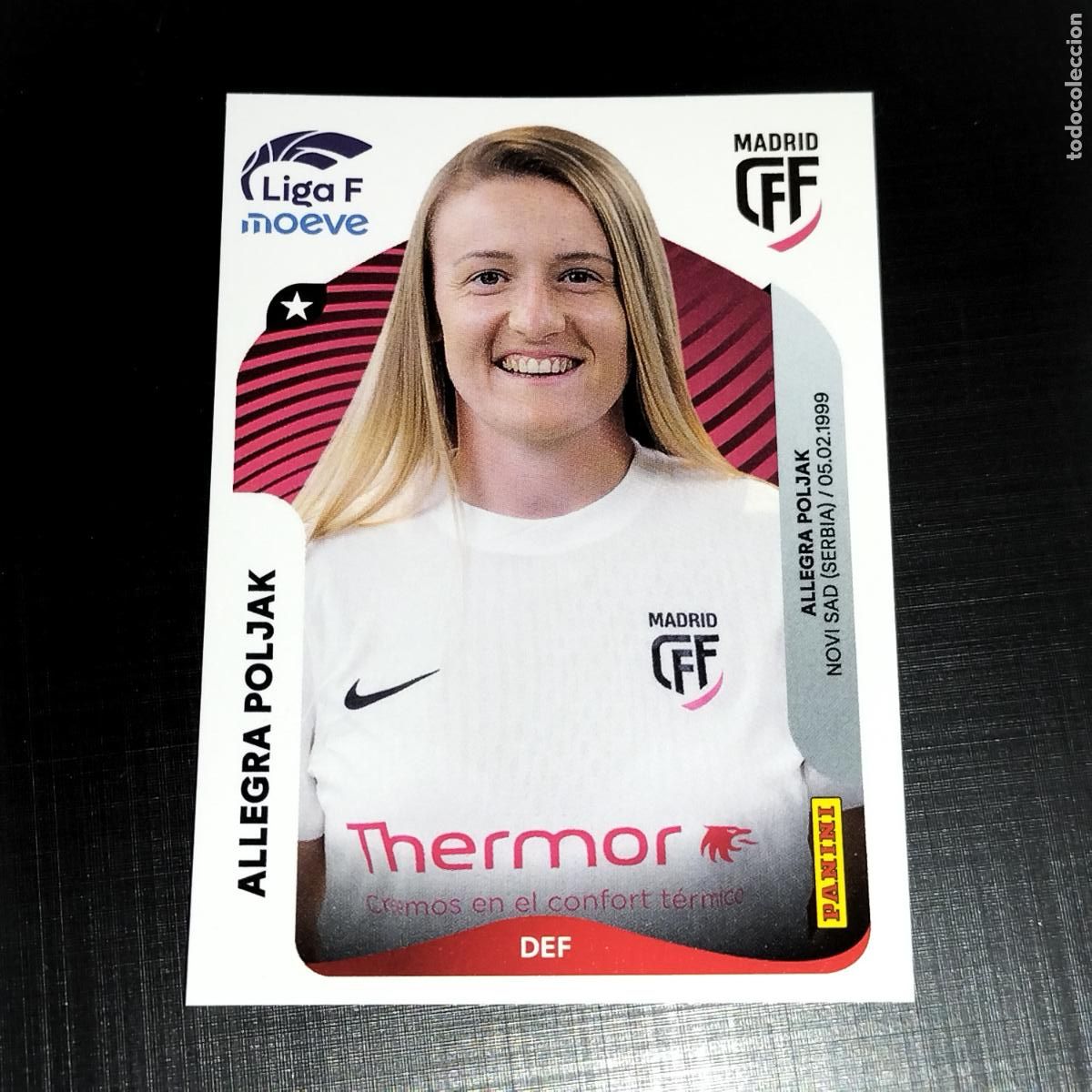 Cartes &agrave; collectionner de Football: 246 ALLEGRA POLJAK CFF MADRID CROMOS LIGA F MOEVE FEMENINA PANINI 2025 2026 25 26