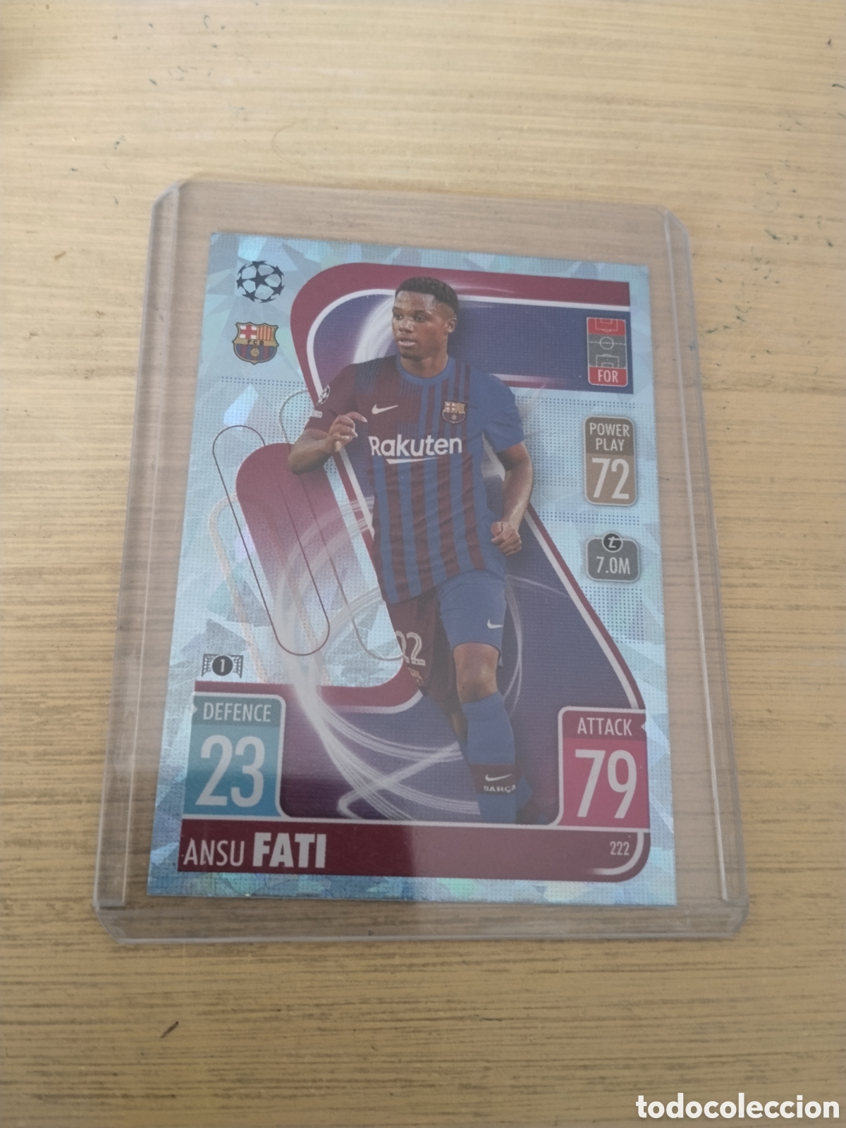 Cromos de f&uacute;tbol: 222 ANSU FATI FC BARCELONA CRYSTAL PARALLEL TOPPS MATCH ATTAX UCL ( 2021 - 22 ) ( 21-22)