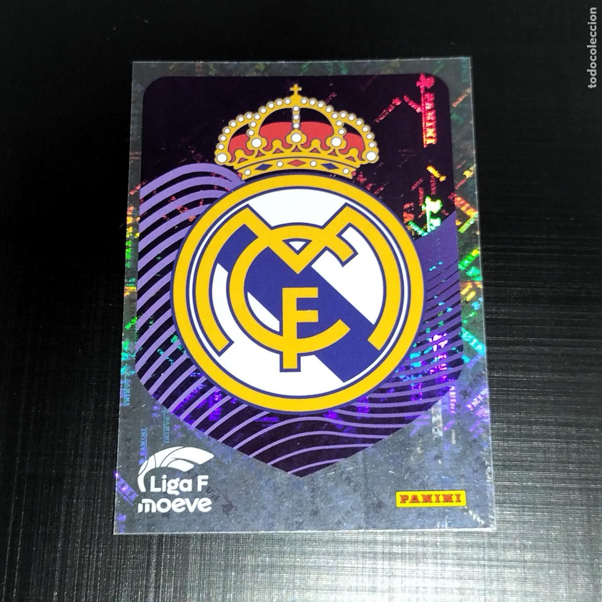 Cromos de f&uacute;tbol: 262 ESCUDO LOGO REAL MADRID CROMOS LIGA F MOEVE FEMENINA PANINI 2025 2026 25 26