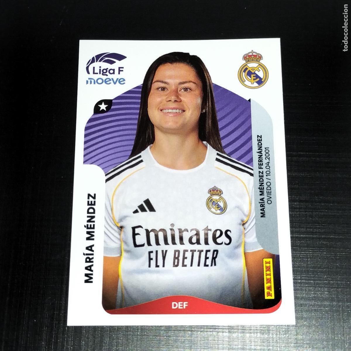 Cromos de f&uacute;tbol: 268 MARIA MENDEZ REAL MADRID CROMOS LIGA F MOEVE FEMENINA PANINI 2025 2026 25 26