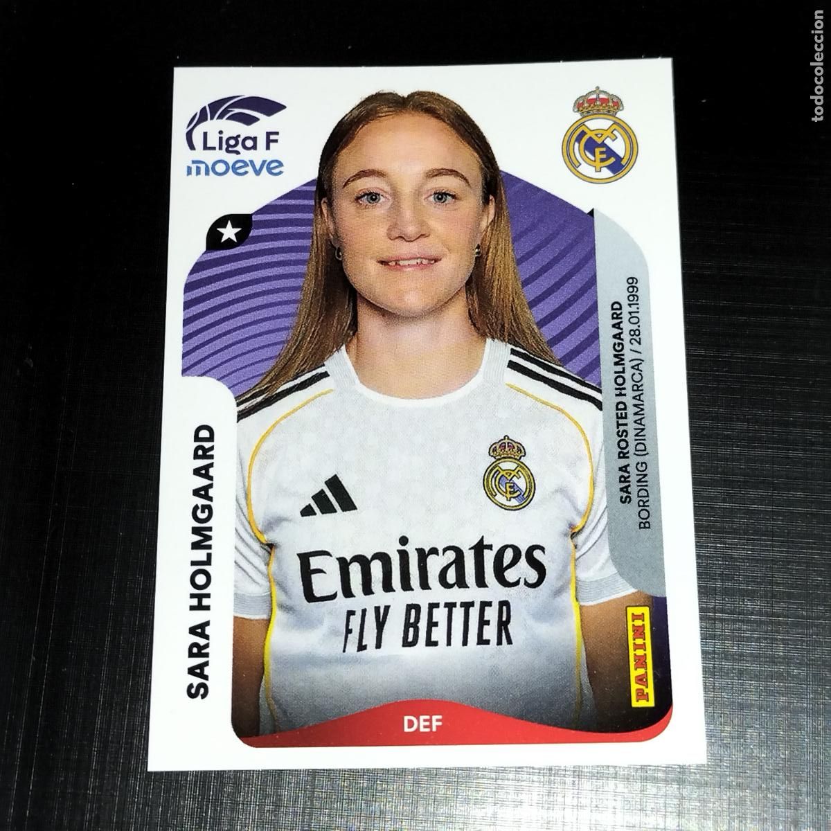 Cartes &agrave; collectionner de Football: 270 SARA HOLMGAARD REAL MADRID CROMOS LIGA F MOEVE FEMENINA PANINI 2025 2026 25 26