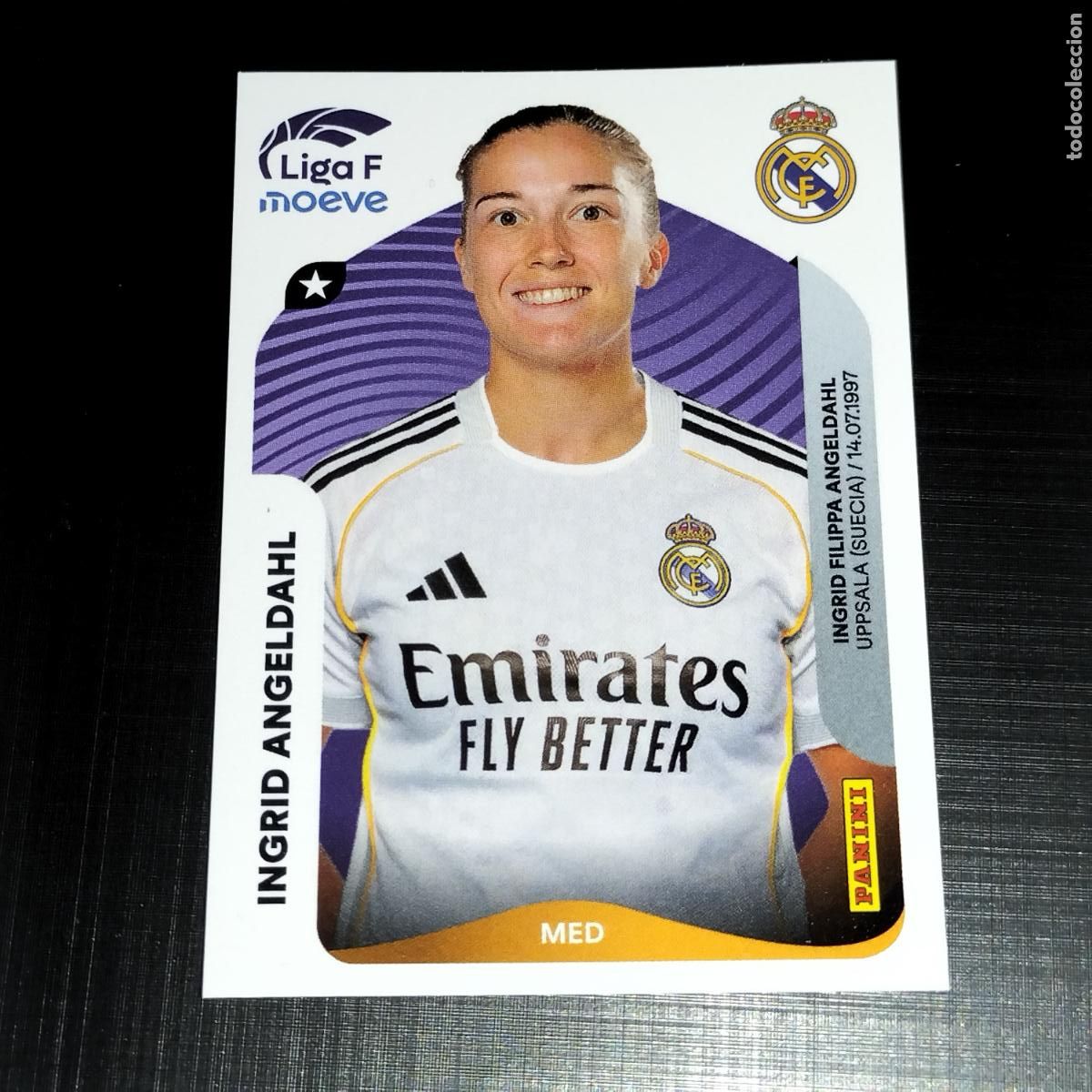 Cromos de f&uacute;tbol: 273 INGRID ANGELDAHL REAL MADRID CROMOS LIGA F MOEVE FEMENINA PANINI 2025 2026 25 26