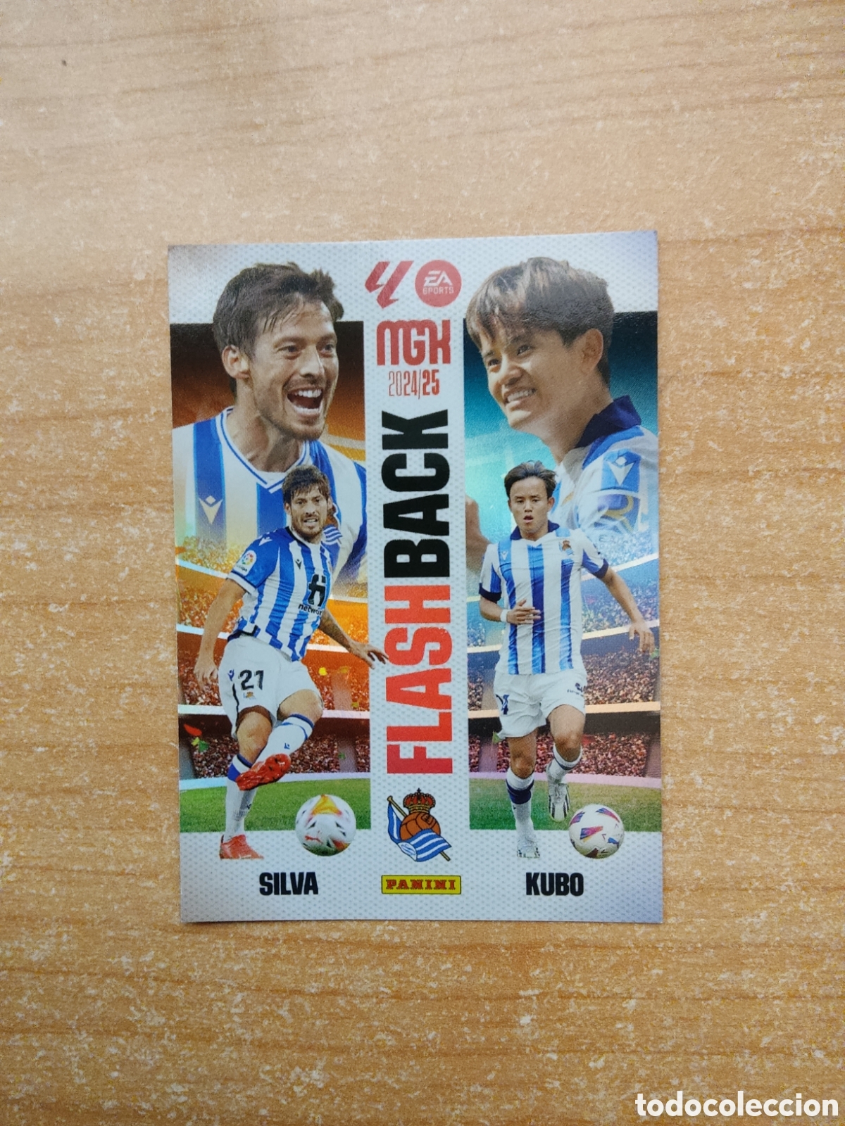 Cromos de f&uacute;tbol: 431 SILVA Y KUBO REAL SOCIEDAD FLASHBACK MEGACRACKS 2024 2025