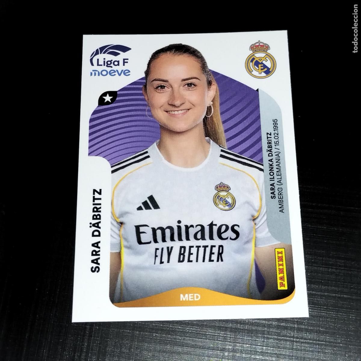 Cromos de f&uacute;tbol: 275 SARA DABRITZ REAL MADRID CROMOS LIGA F MOEVE FEMENINA PANINI 2025 2026 25 26