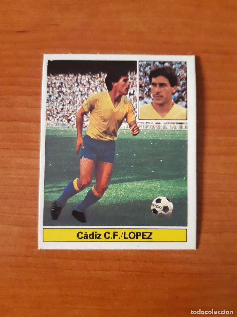 Cromos de f&uacute;tbol: L&oacute;pez (C&aacute;diz) Liga 81-82 ESTE. Nunca pegado, sin pegar