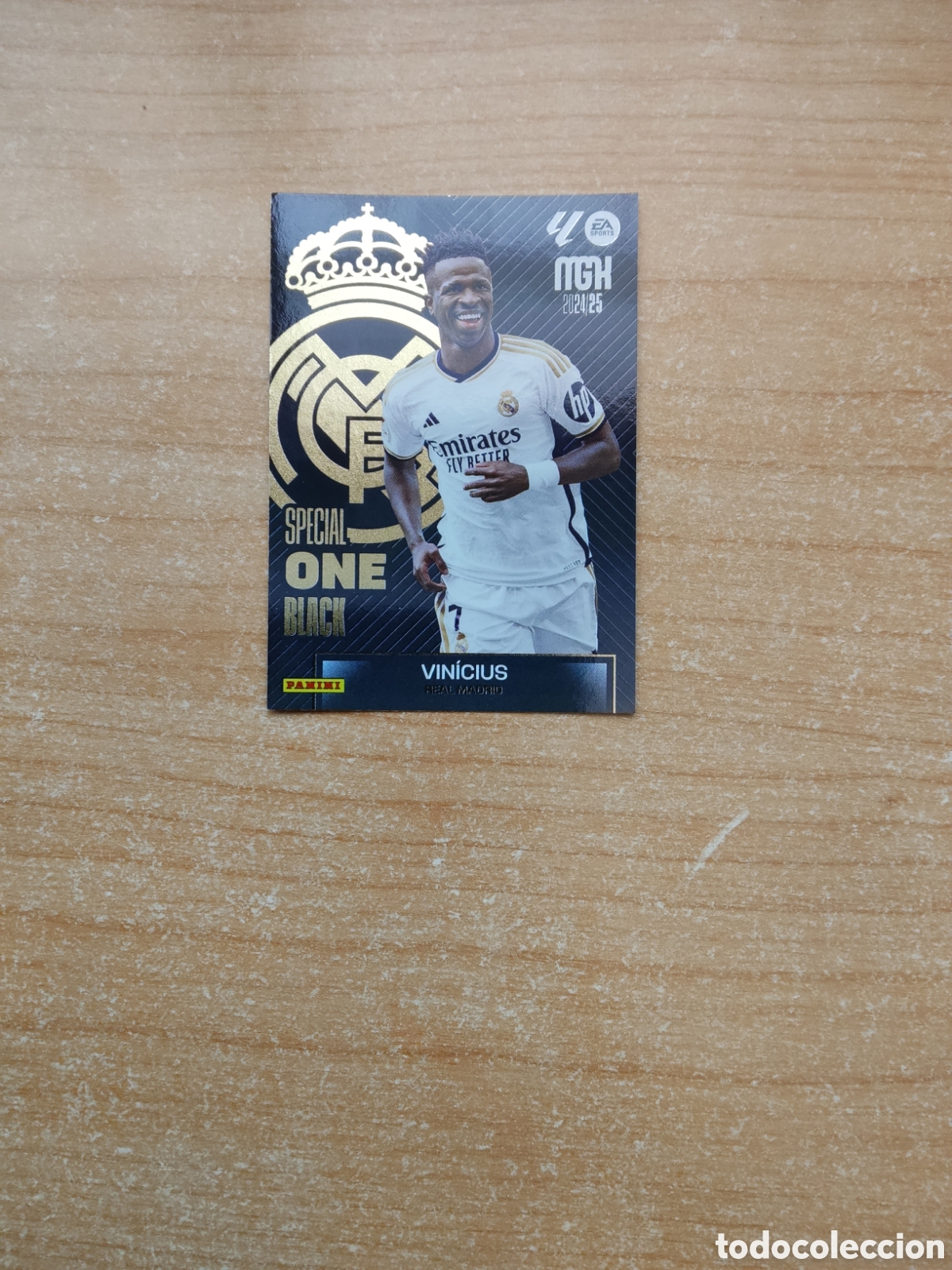 Cromos de f&uacute;tbol: VINICIUS REAL MADRID SPECIAL ONE BLACK MEGACRACKS 2024 2025