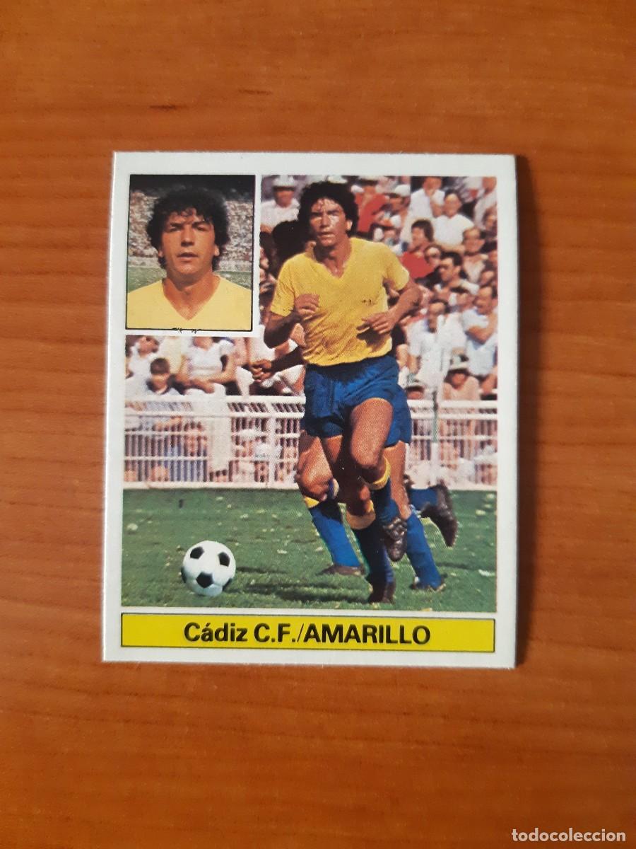 Cromos de f&uacute;tbol: Amarillo (C&aacute;diz) Liga 81-82 ESTE. Nunca pegado, sin pegar