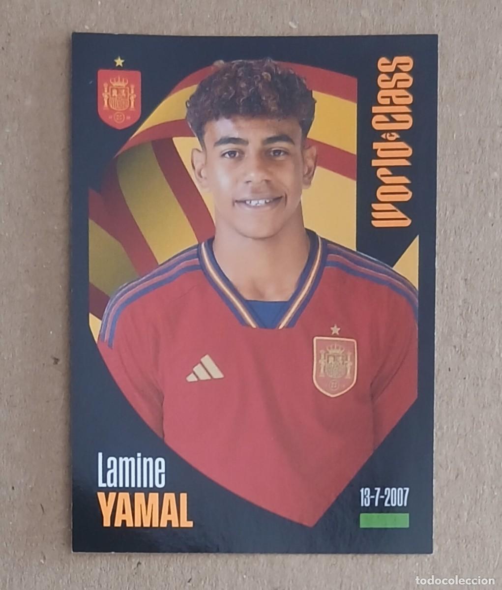 Cartes &agrave; collectionner de Football: CROMO n&ordm; 324 LAMINE YAMAL ESPA&Ntilde;A WORLD CLASS 2022 DE PANINI. Nuevo de sobre.