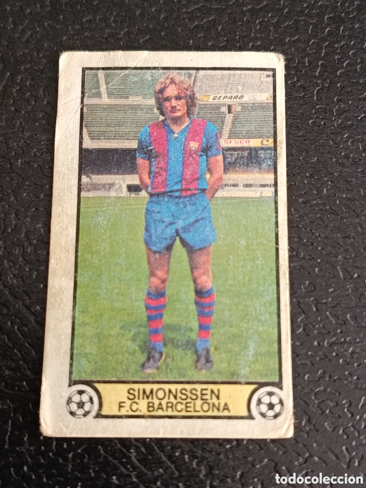 Cartes &agrave; collectionner de Football: CROMO IMPOSIBLE SIMONSSEN LIGA ESTE 79 80 1979 1980 BARCELONA DOBLE IMAGEN SIN PINTAR