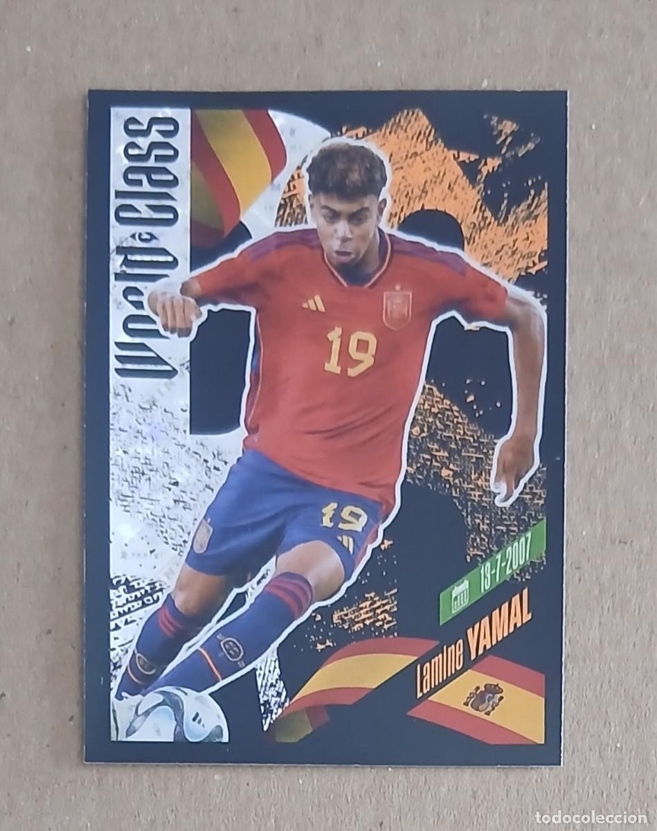 Cromos de f&uacute;tbol: CROMO n&ordm; 383 LAMINE YAMAL ESPA&Ntilde;A WORLD CLASS 2022 DE PANINI. Nuevo de sobre.