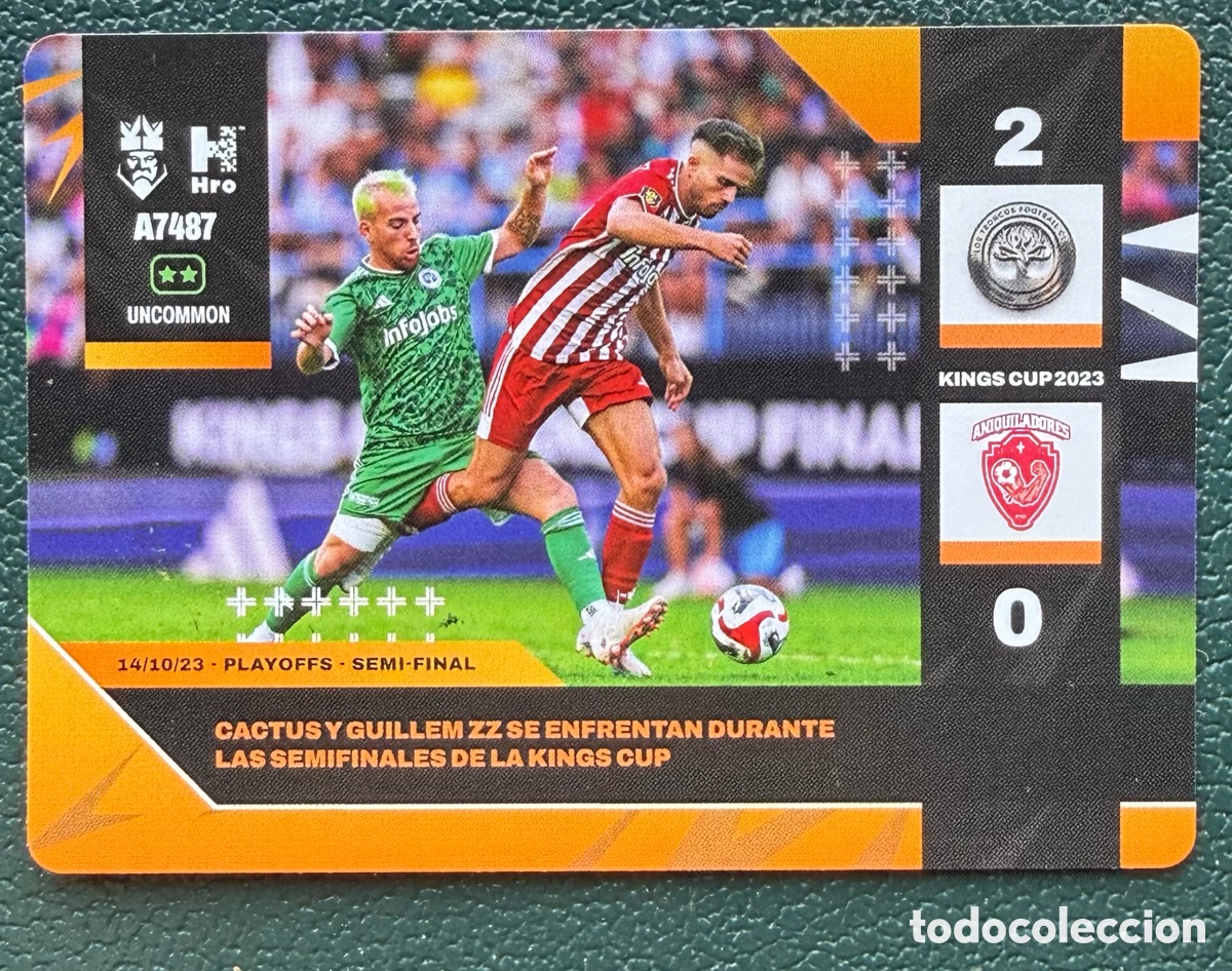Cromos de f&uacute;tbol: A7487 CACTUS Y GUILLEM ZZ MOMENTOS CLAVE FICHA ALBUM KINGS LEAGUE INFOJOBS 2024 KOLEX
