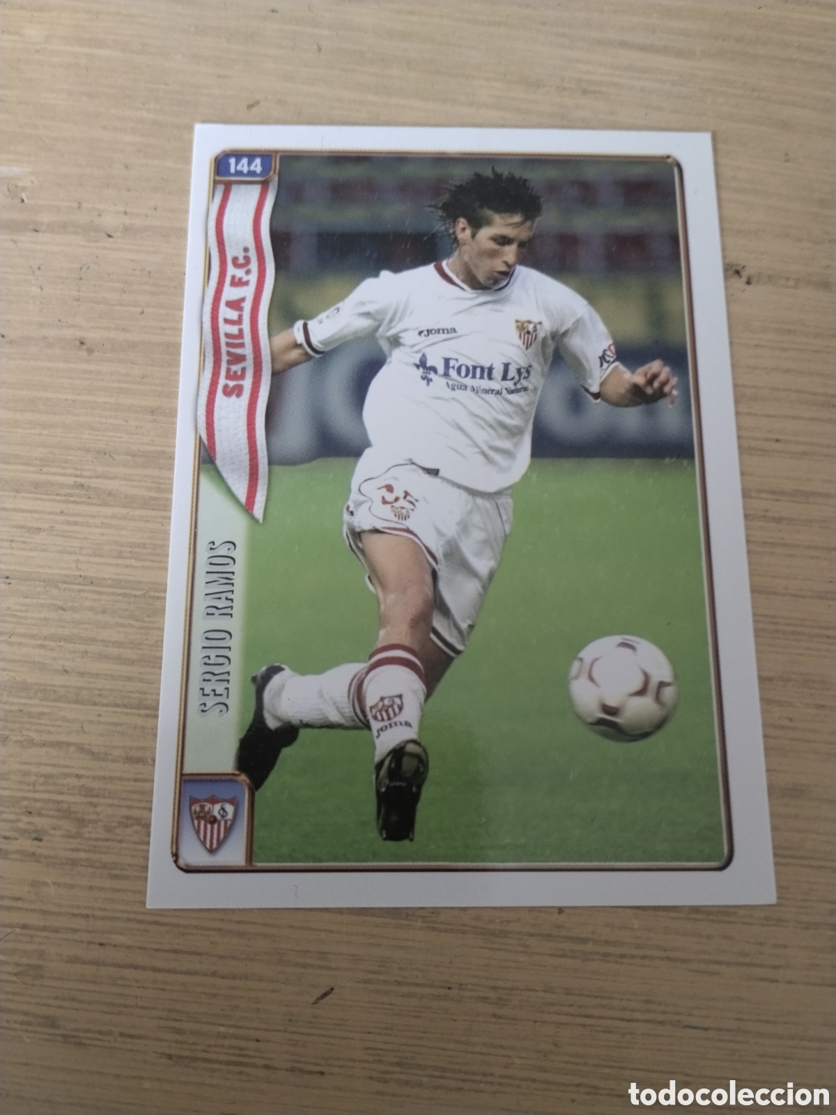 Cromos de f&uacute;tbol: MUNDICROMO FICHAS DE LA LIGA 2005 ( 04-05 ) N&ordm; 144 SERGIO RAMOS - SEVILLA CF ( ROOKIE )