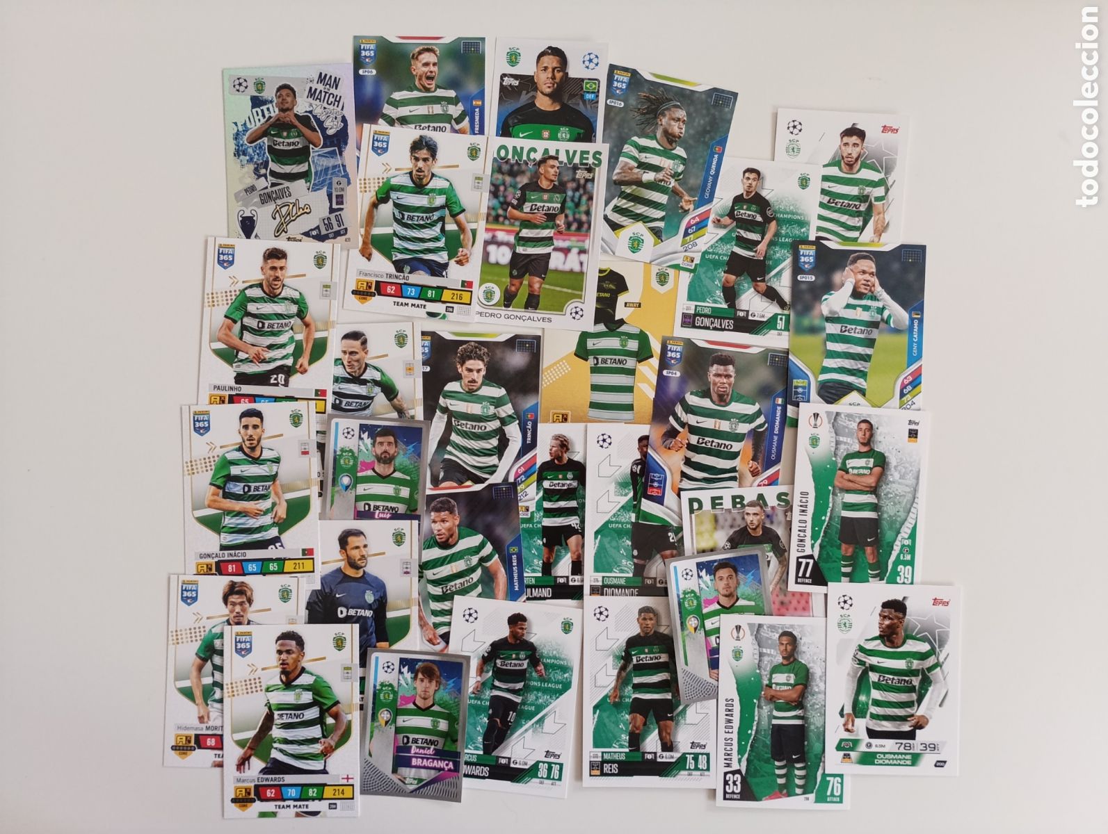 Cromos de f&uacute;tbol: Sporting Portugal Lote 30 Cromos -Cartas Todos diferentes