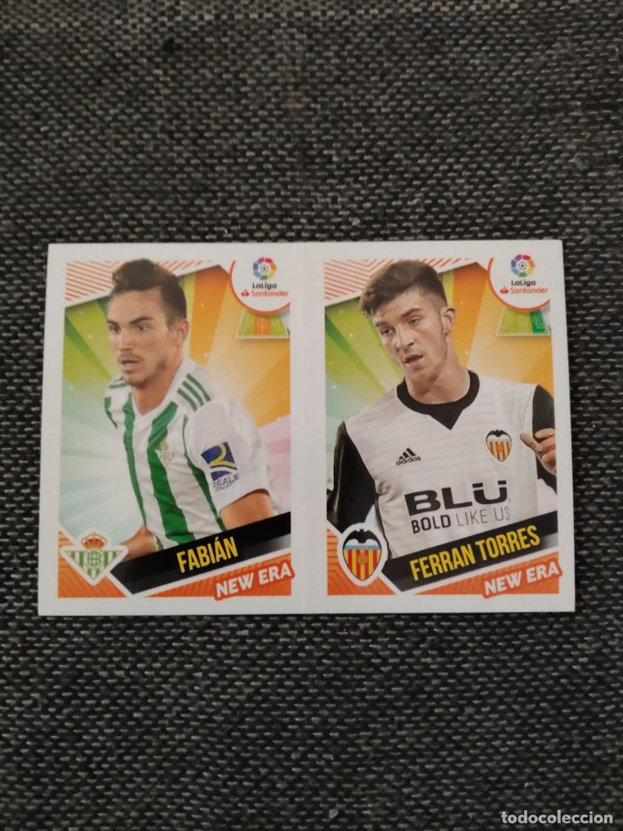 Cromos de f&uacute;tbol: New era 5 rookie Fabi&aacute;n Betis y Ferr&aacute;n torres valencia liga Santander 2018-19 ediciones este