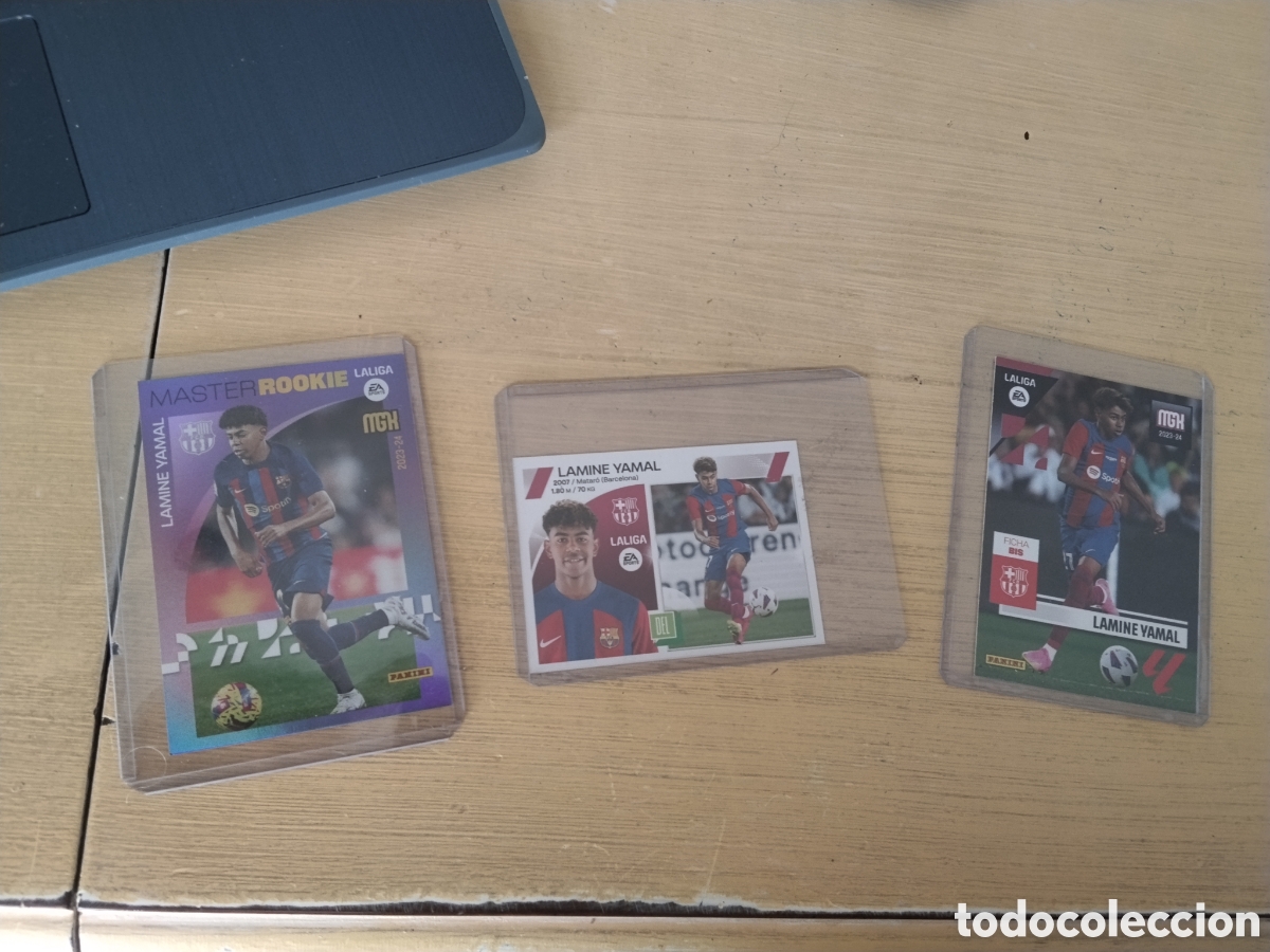 Cartes &agrave; collectionner de Football: PANINI MEGACRACKS / ED. ESTE 2023 24 LOTE LAMINE YAMAL - ROOKIE - FC BARCELONA