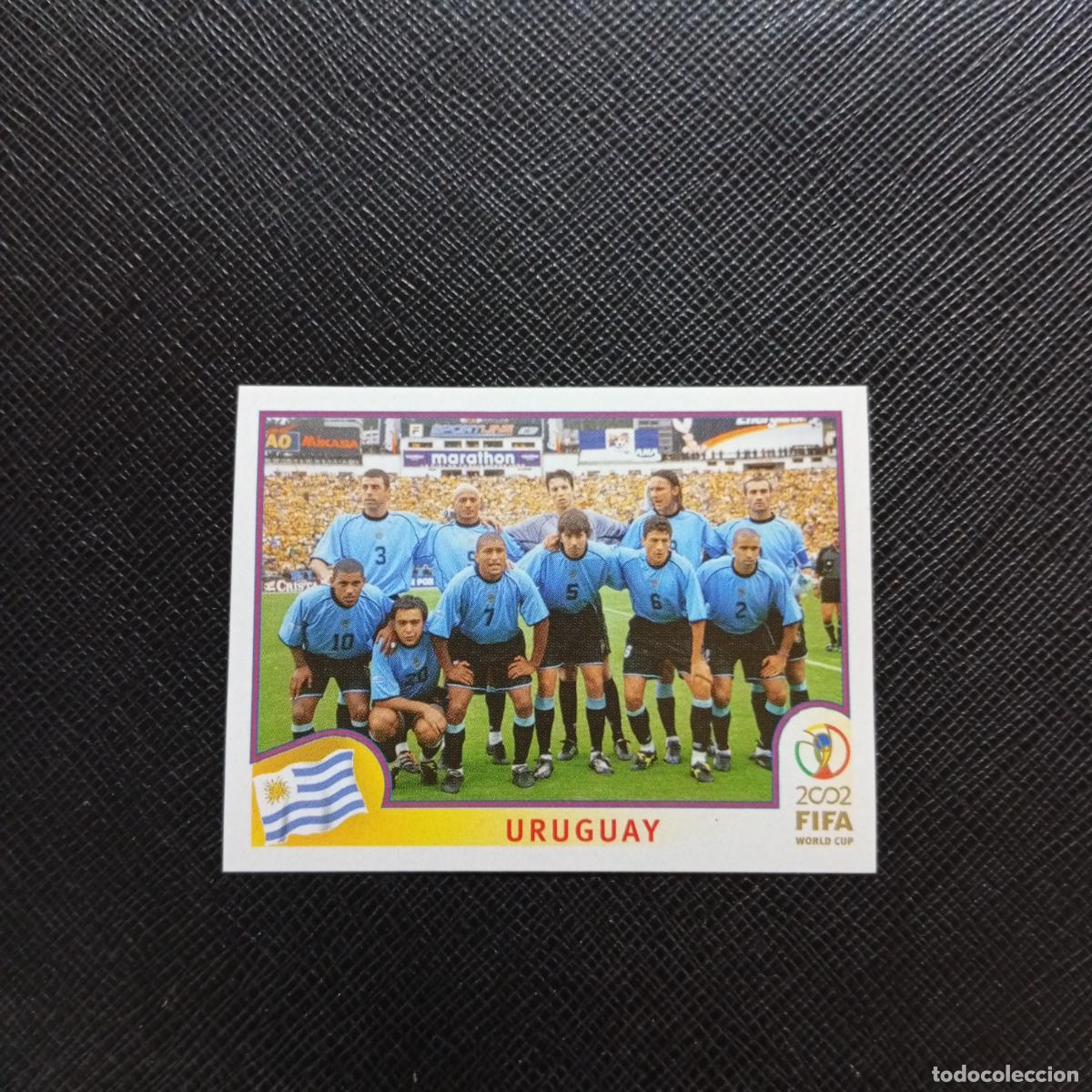 Cromos de f&uacute;tbol: 61 ALINEACION URUGUAY PANINI 2002 MUNDIAL KOREA FUTBOL 02 CROMO - SIN PEGAR - A156 PG253