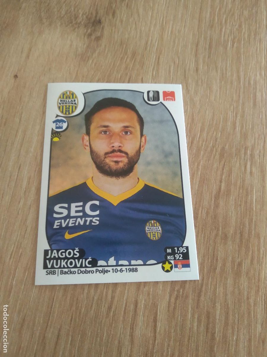 Cromos de f&uacute;tbol: M28 JAGOS VUKOVIC HELLAS VERONA CROMO FUTBOL PANINI LIGA ITALIA 17-18 CALCIATORI 2017-2018