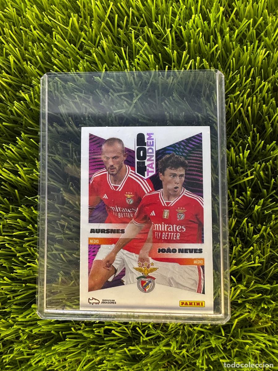 Cromos de f&uacute;tbol: N&ordm; 401 Aursnes - Joao Neves Top Tandem SL Benfica Futebol Liga Portuguesa 23 24