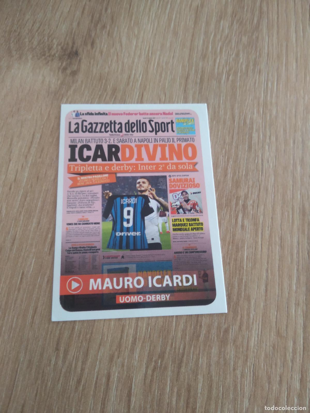 Cromos de f&uacute;tbol: C3 ICARDI ICARDIVINHO INTER MILAN CROMO FUTBOL PANINI LIGA ITALIA 17-18 CALCIATORI 2017-2018