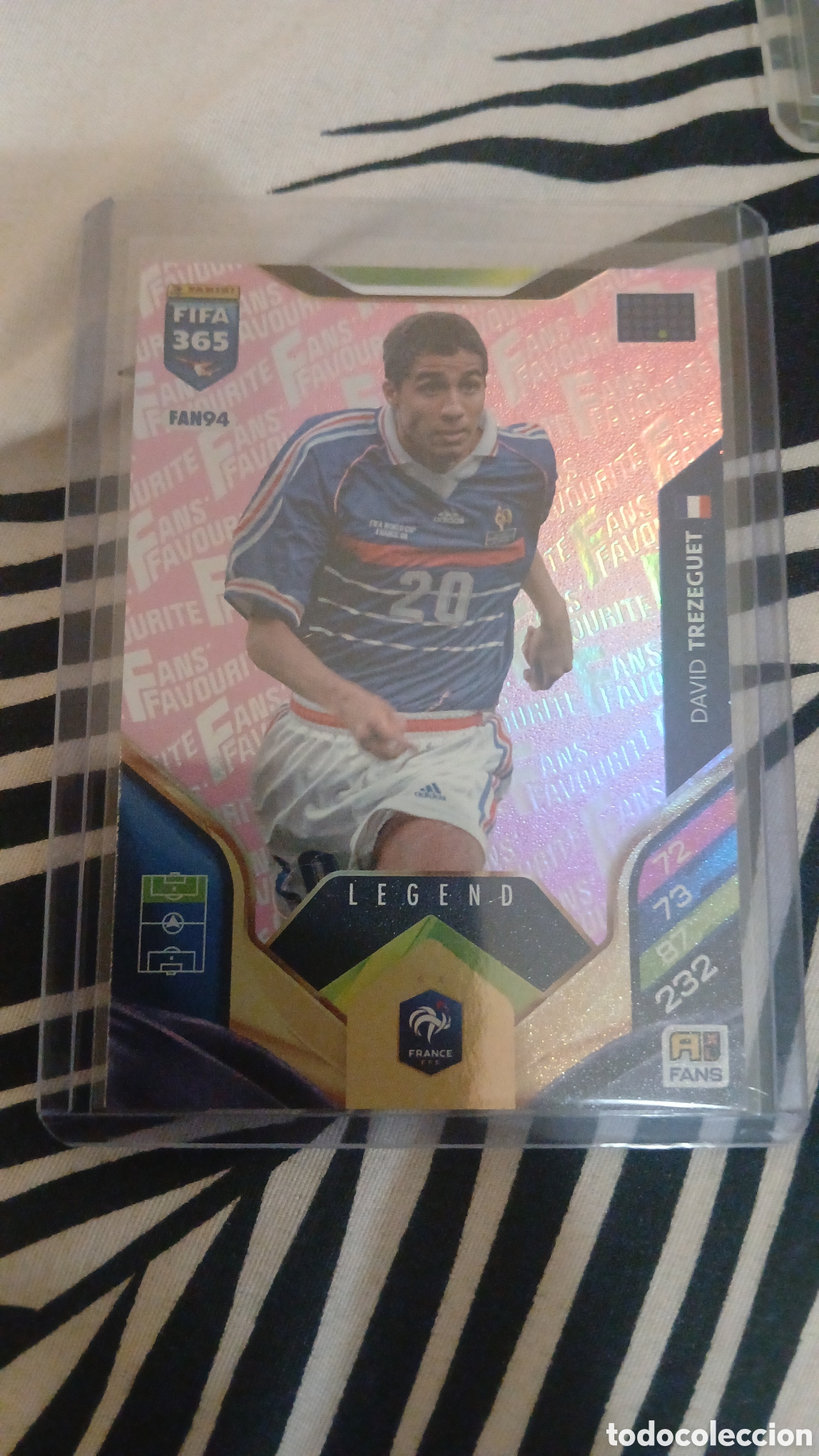 Cromos de f&uacute;tbol: David Trezeguet fan favourite pink