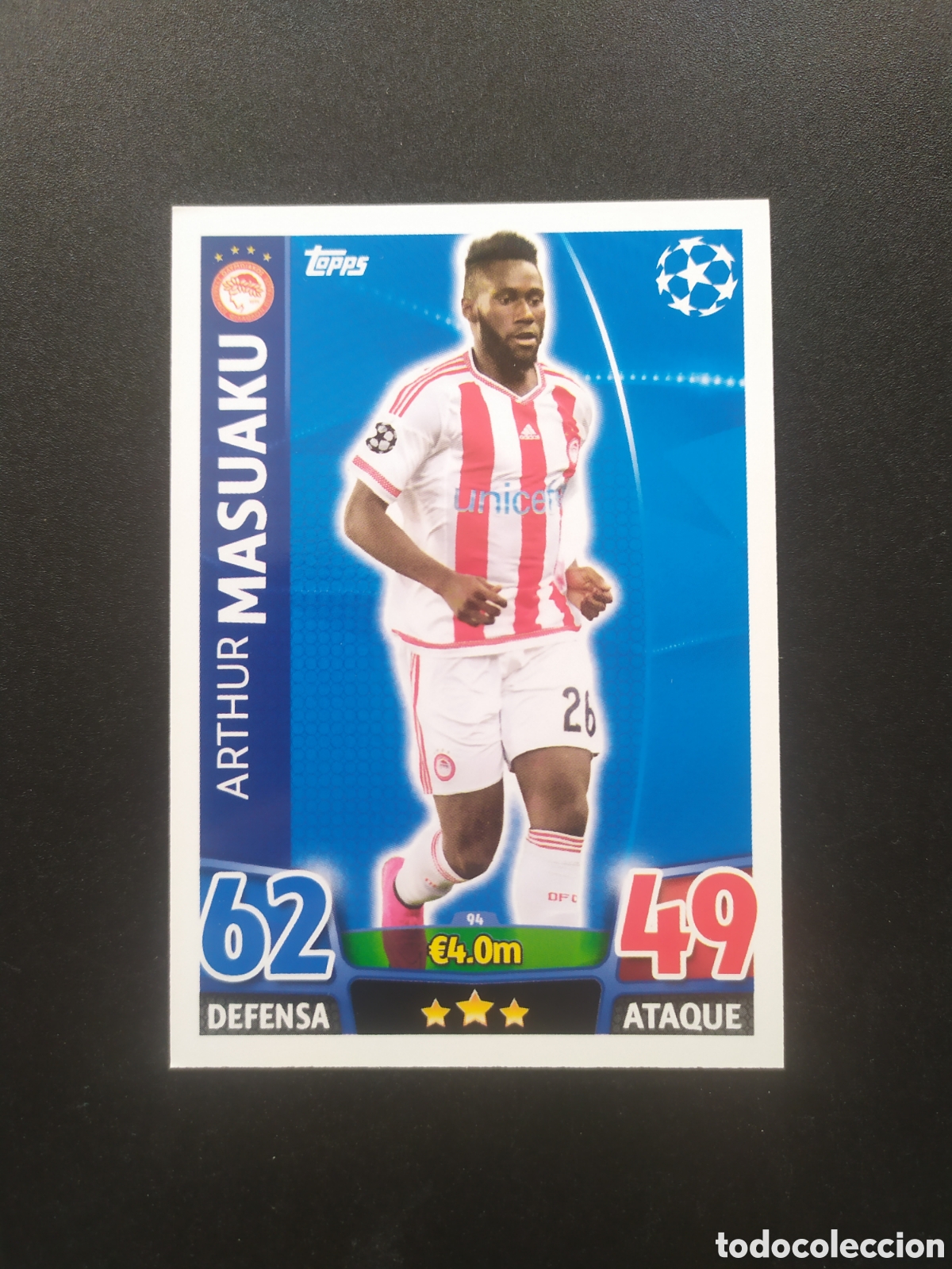Cromos de f&uacute;tbol: UEFA Champions match attax topps 2015 2016 15 16 Elabdellaoui n&deg; 93 Olympiacos