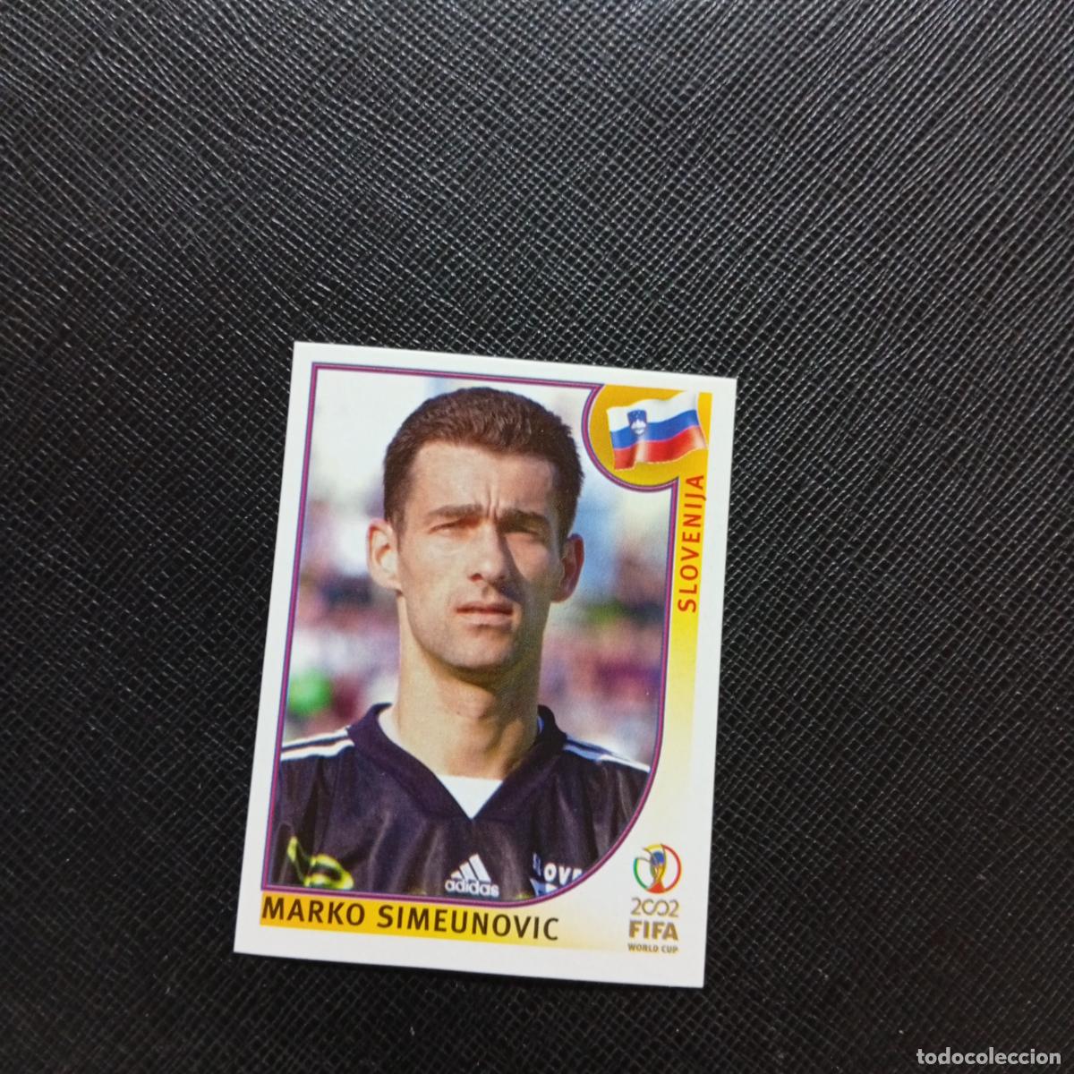 Cartes &agrave; collectionner de Football: 117 MARKO SIMEUNOVIC ESLOVENIA PANINI 2002 MUNDIAL KOREA FUTBOL 02 CROMO - SIN PEGAR - A156 PG397