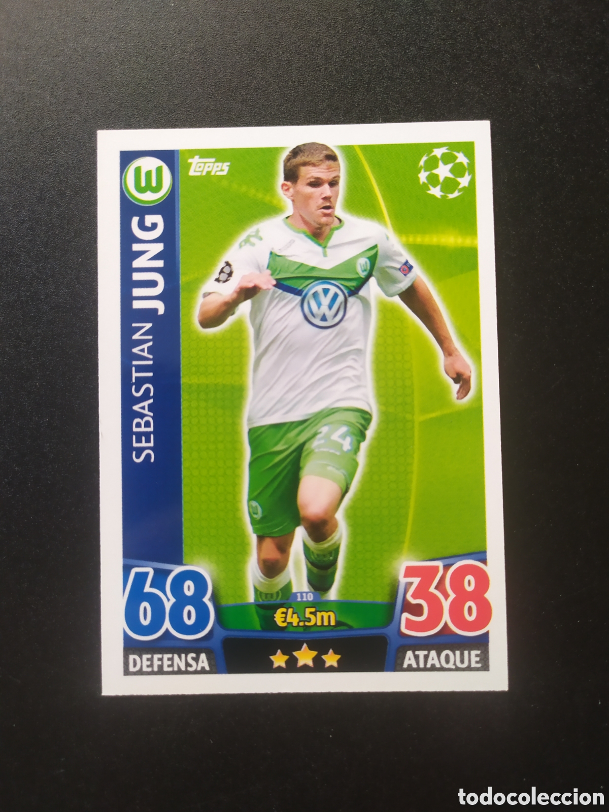 Cromos de f&uacute;tbol: UEFA Champions match attax topps 2015 2016 15 16 Jung n&deg; 110 Wolfsburg