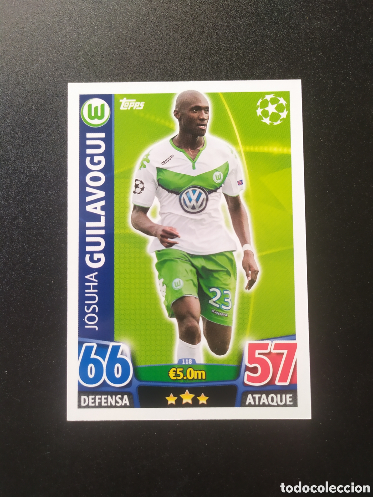 Cromos de f&uacute;tbol: UEFA Champions match attax topps 2015 2016 15 16 Guilavogui n&deg; 118 Wolfsburg