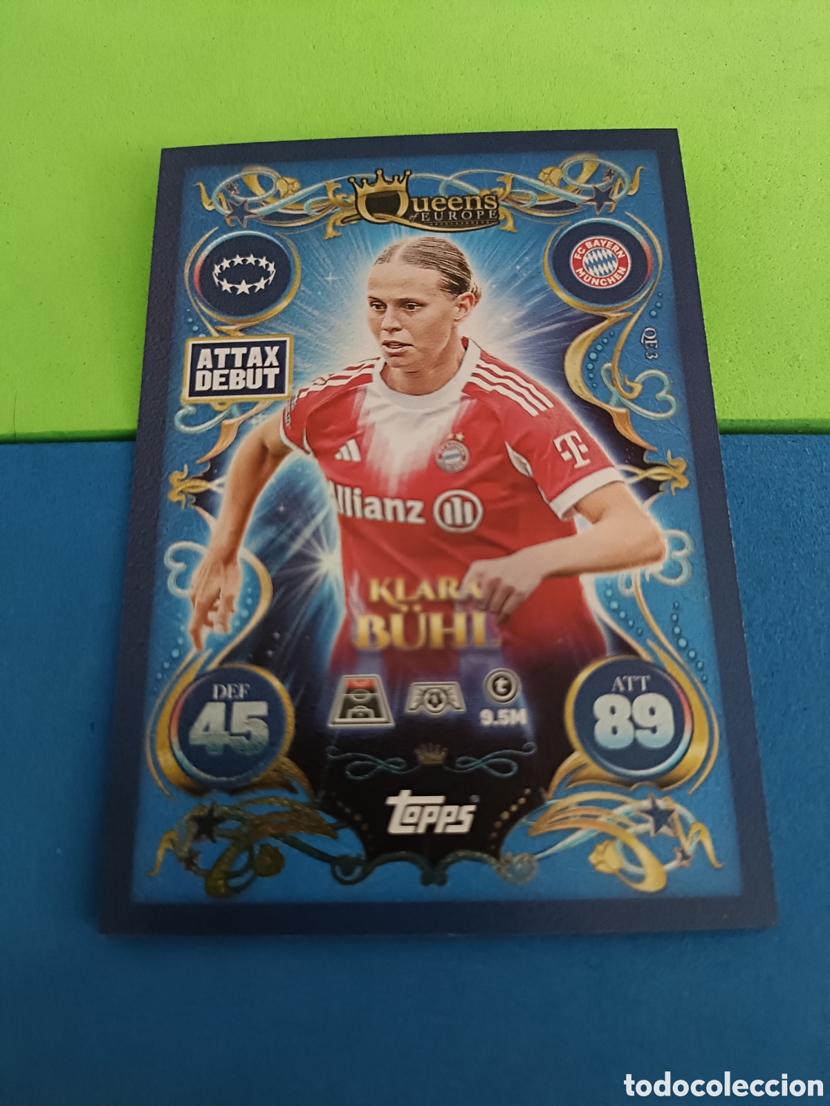 Cromos de f&uacute;tbol: Topps Match Attax 2025 2026 25 26 - Queens of Europe QE 3 Klara B&uuml;hl