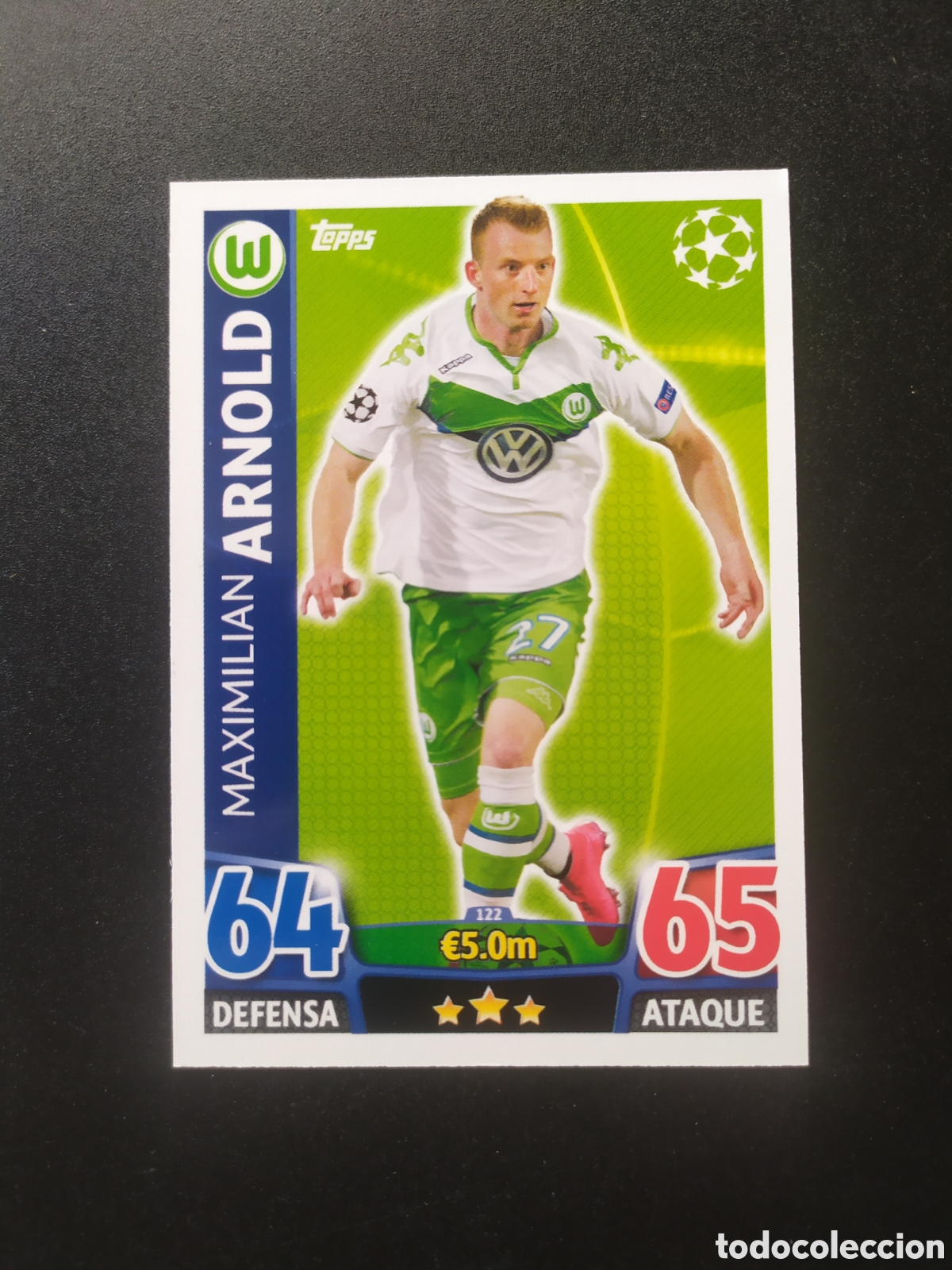Cromos de f&uacute;tbol: UEFA Champions match attax topps 2015 2016 15 16 Arnold n&deg; 122 Wolfsburg